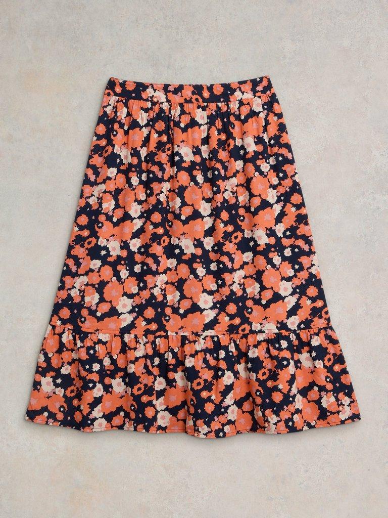 Ava Reversible Skirt in NAVY MULTI - FLAT FRONT