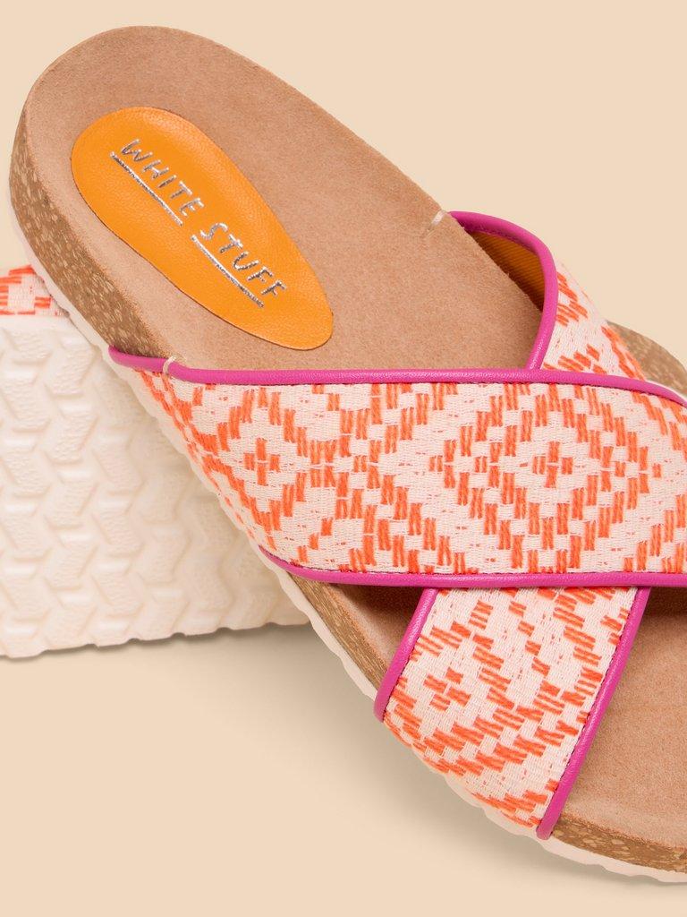 Poppy Footbed Sandal in ORANGE MLT - FLAT BACK