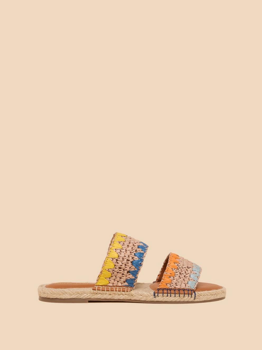 Belflower Raffia Mule in NAT MLT - LIFESTYLE