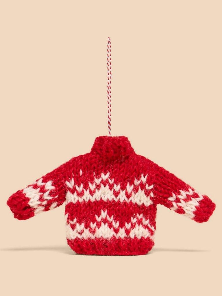 Fairisle Jumper Hanging Dec in RED MLT - FLAT FRONT