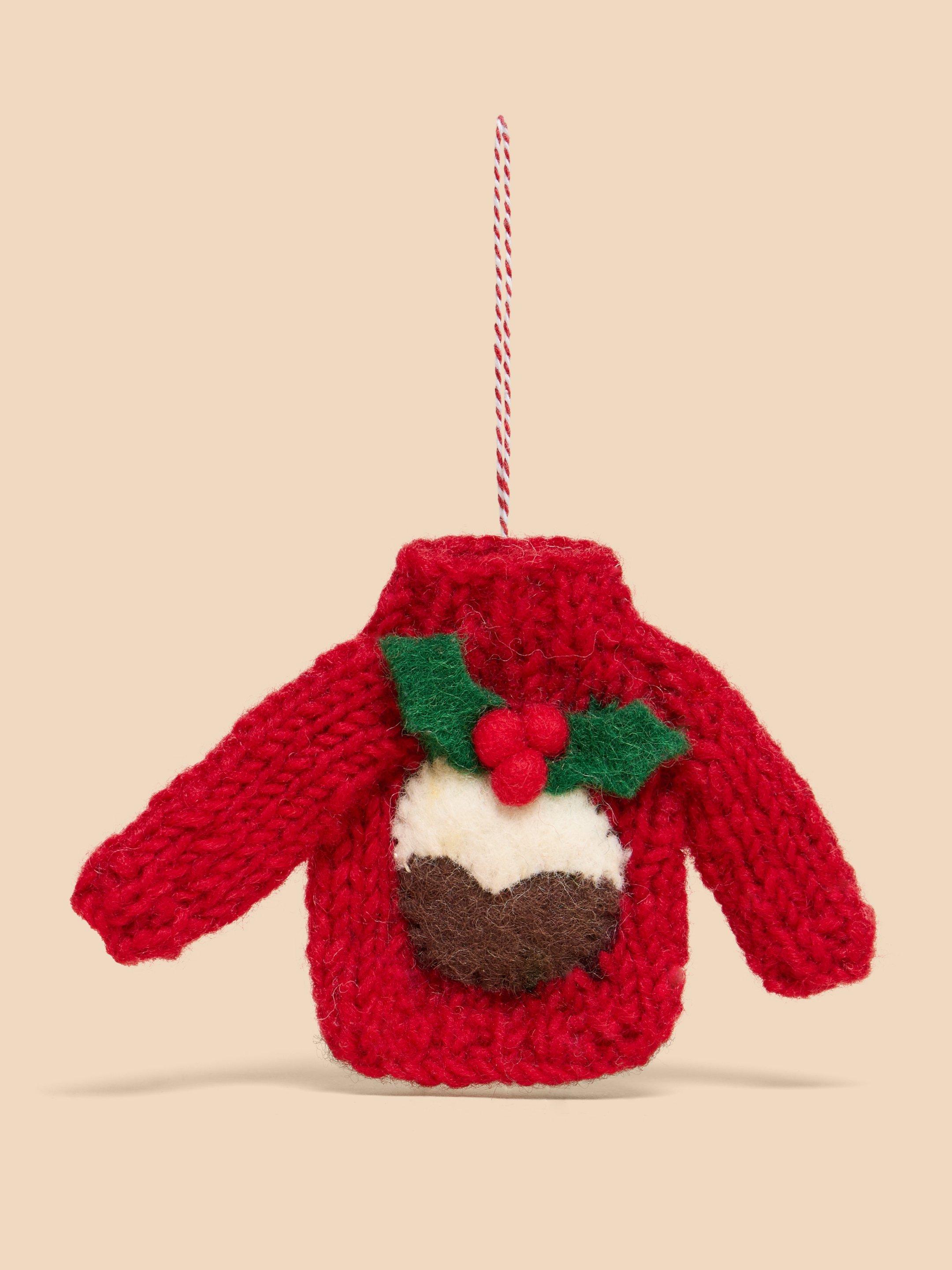 Pudding Jumper Hanging Dec in RED MLT - FLAT FRONT