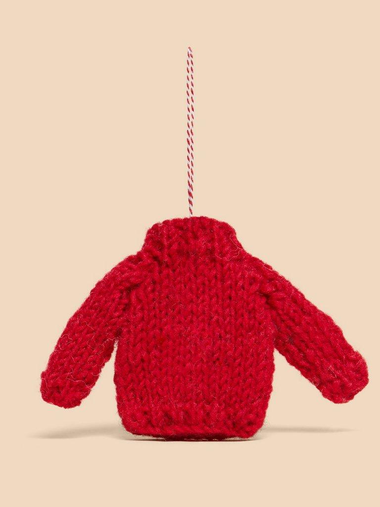 Xmas Tree Jumper Hanging Dec in RED MLT - FLAT BACK