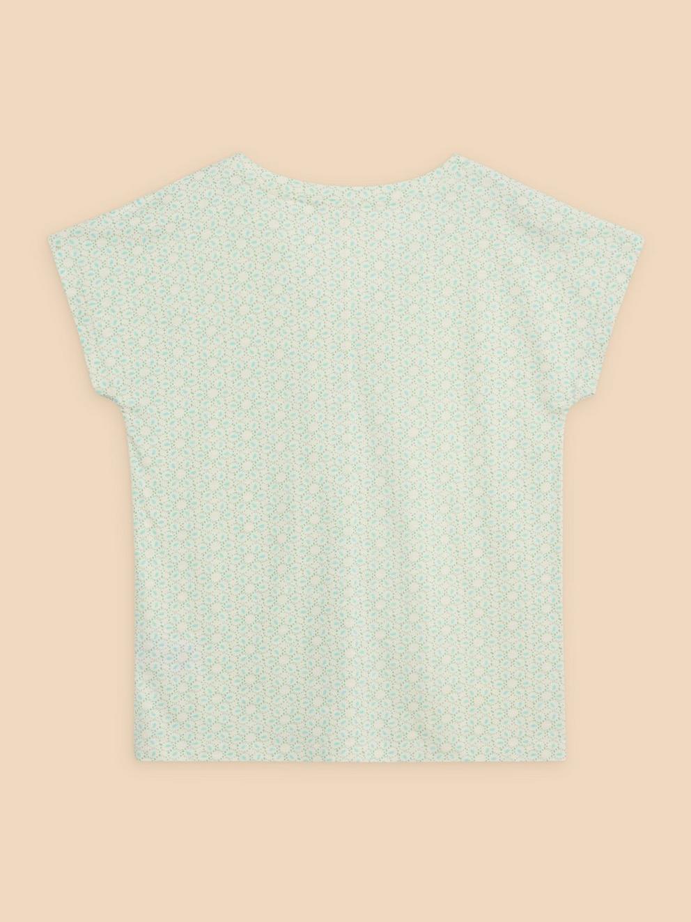 Nai Notch Short Sleeve Tee in IVORY PR - FLAT BACK