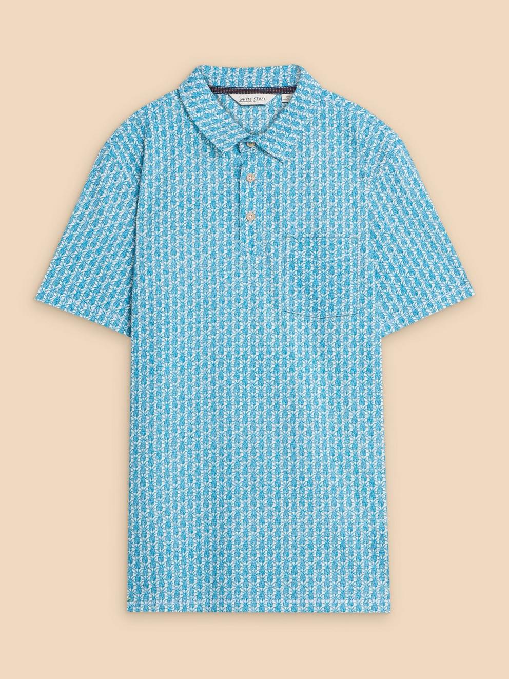 Pineapple Printed Polo in WHITE PR - FLAT FRONT