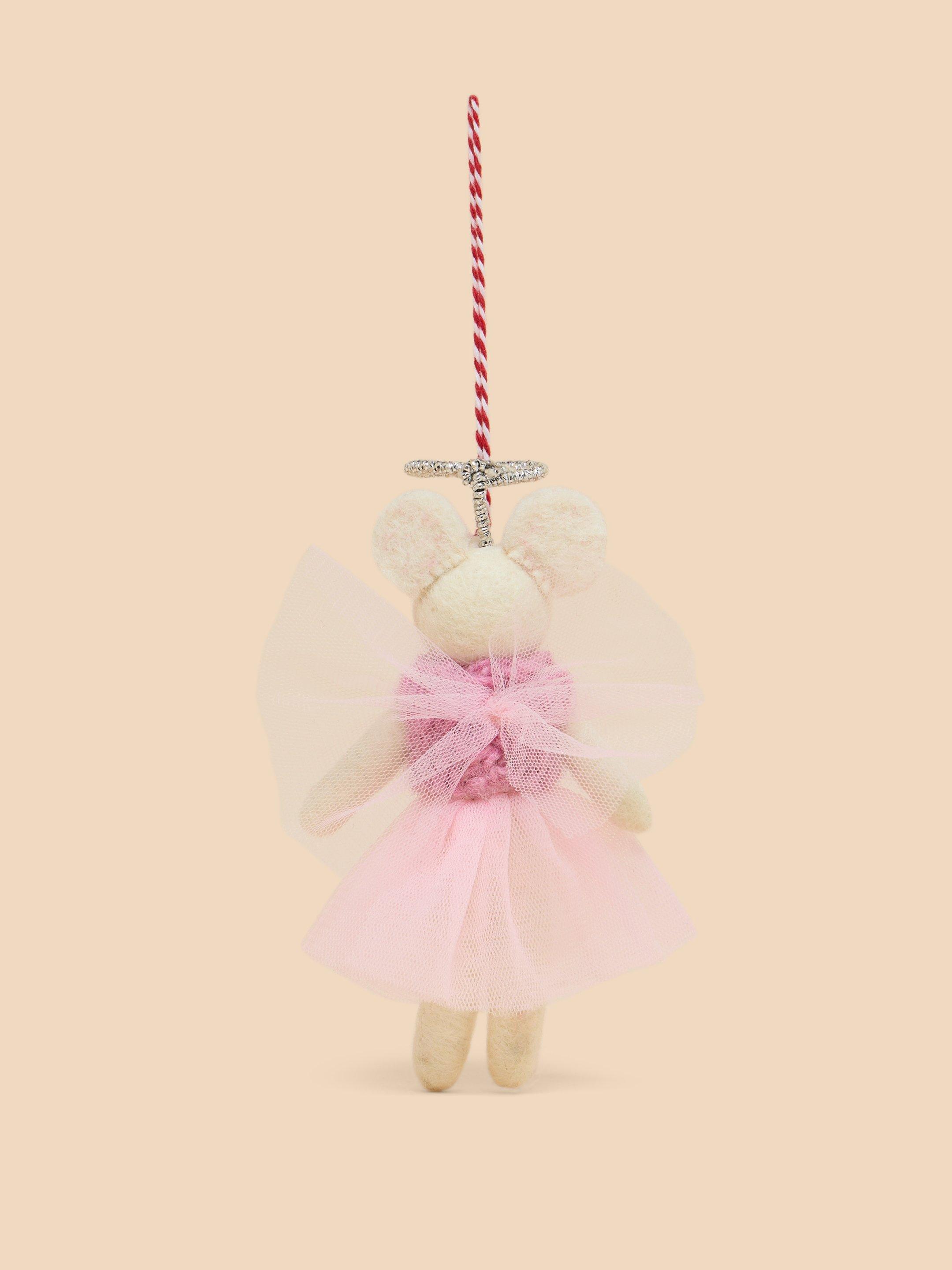 Flying Fairy Mouse Hanging Dec in PINK MLT - FLAT BACK