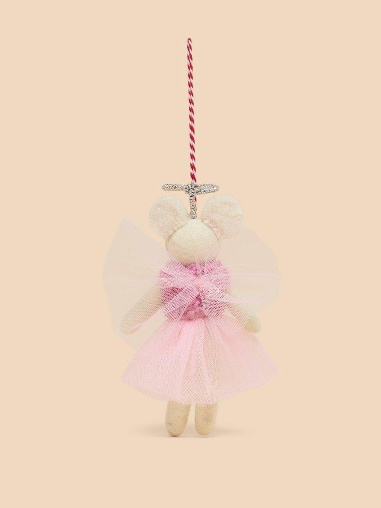 Flying Fairy Mouse Hanging Dec in PINK MLT - FLAT BACK