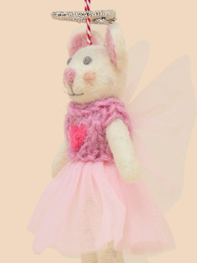 Flying Fairy Mouse Hanging Dec in PINK MLT - FLAT DETAIL