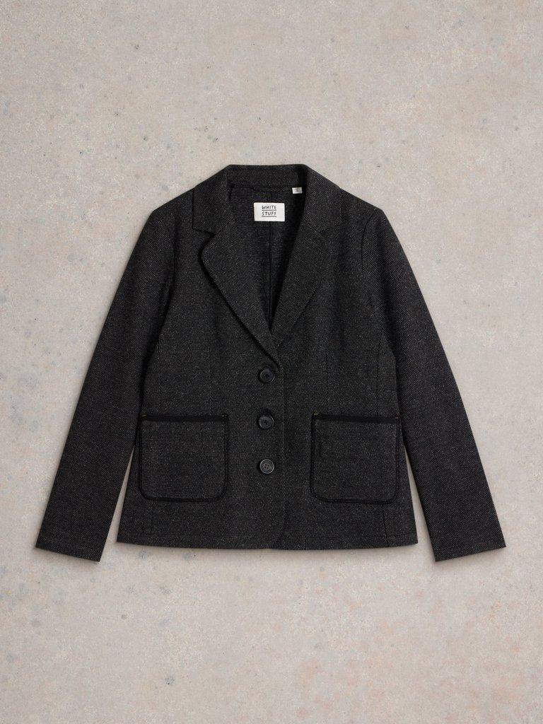 Olivia Textured Blazer in GREY MLT - FLAT FRONT