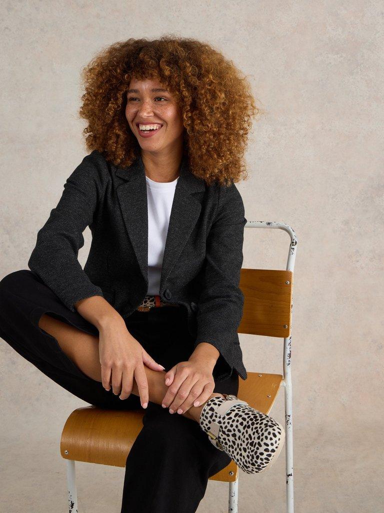 Olivia Textured Blazer in GREY MLT - LIFESTYLE