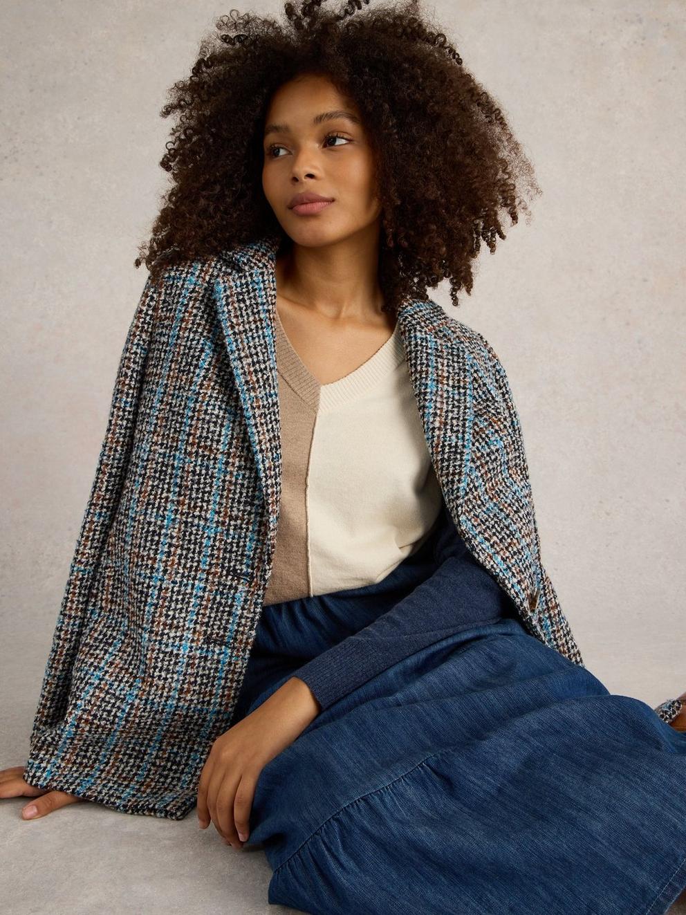 Aspen Check Jacket in GREY MLT - LIFESTYLE