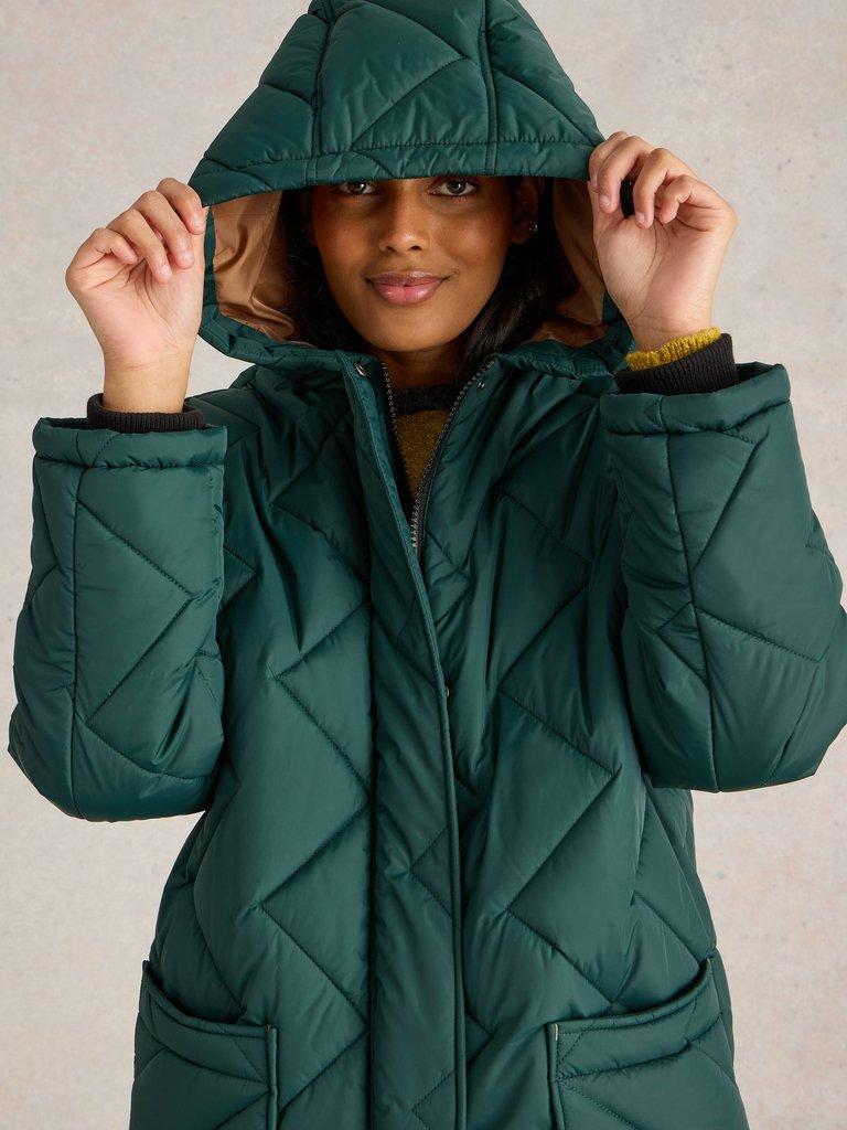 Next green padded coat on sale