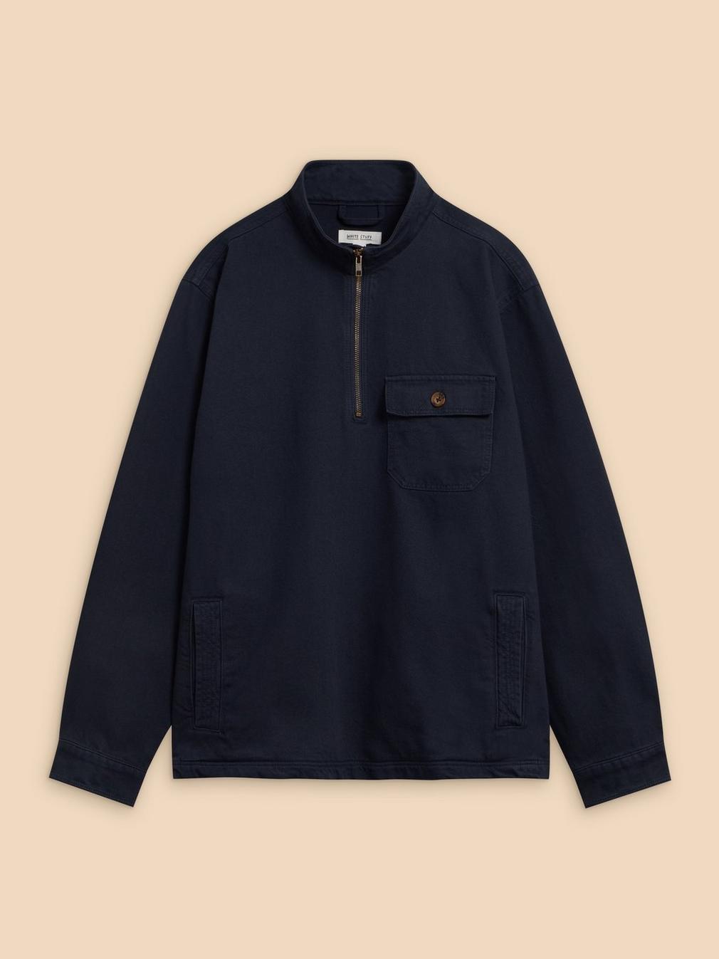 McCarthy Funnel Neck in DARK NAVY - FLAT FRONT