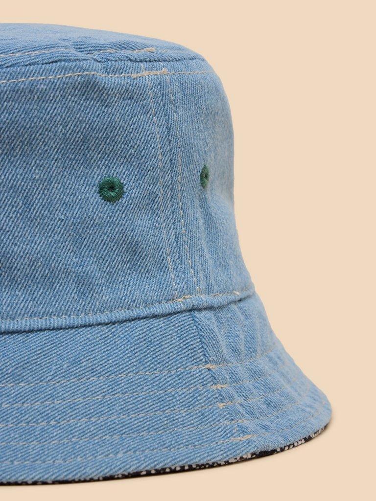 Reversible Bucket Hat in BLK MLT - FLAT BACK