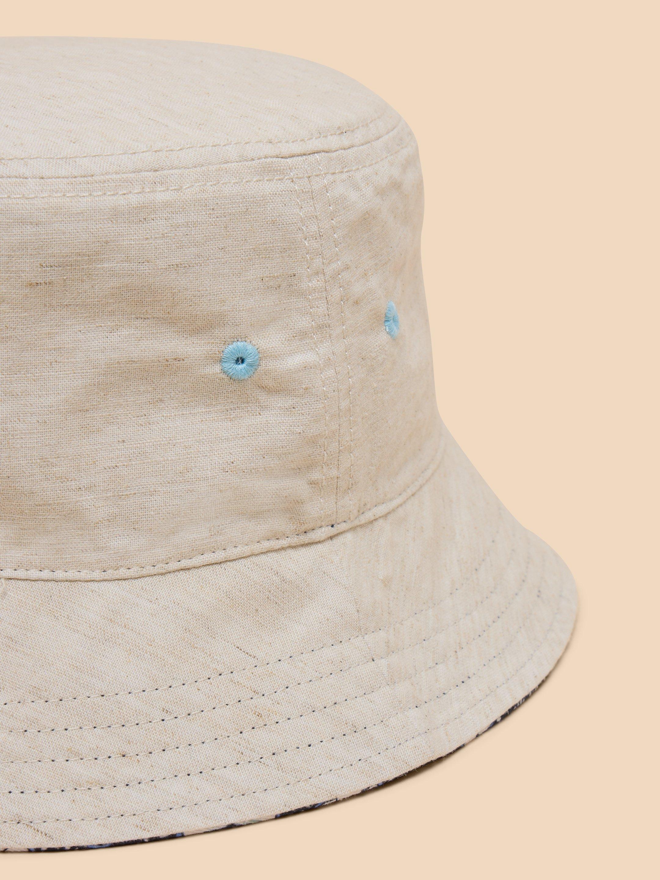 Reversible Bucket Hat in NAVY MULTI - FLAT BACK