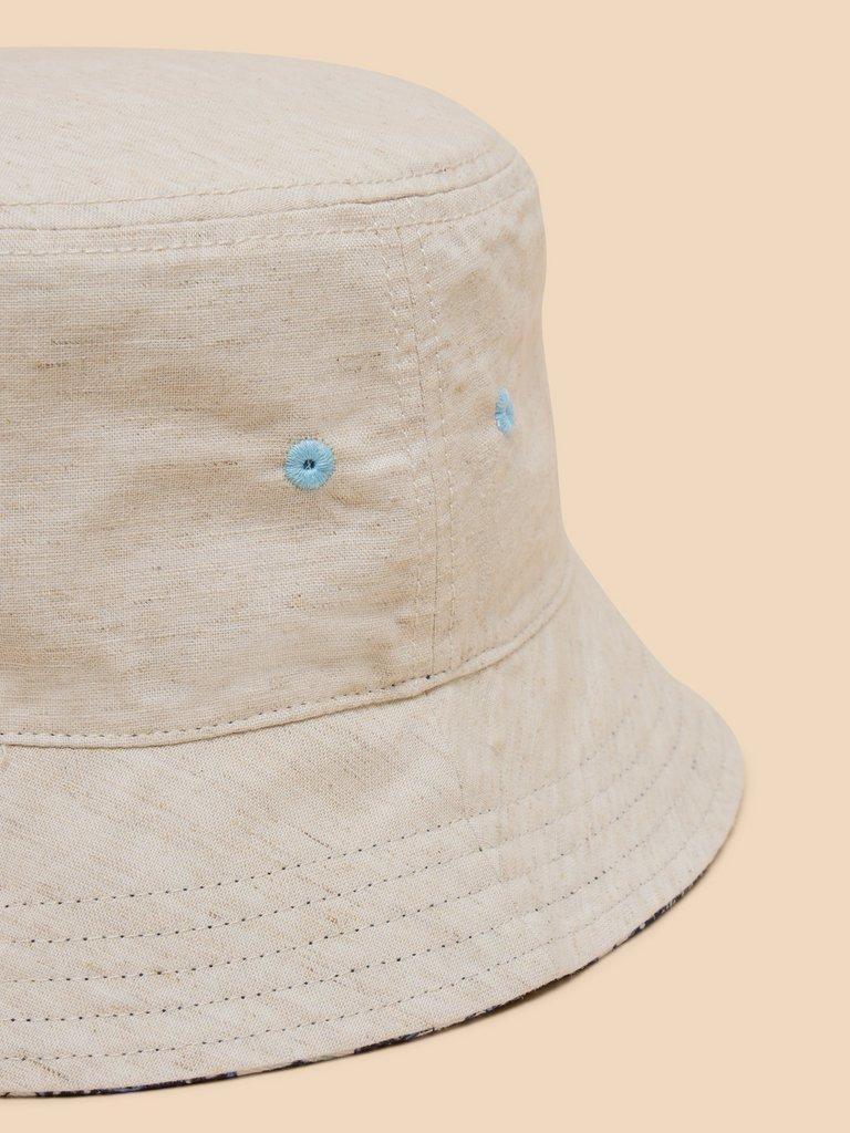 Reversible Bucket Hat in NAVY MULTI - FLAT BACK