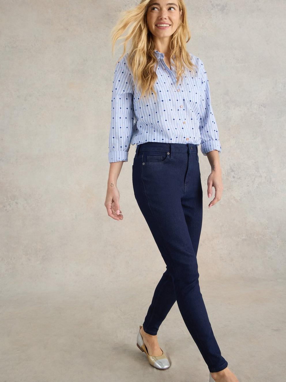 Holly Skinny Jean in DK DENIM - MODEL DETAIL