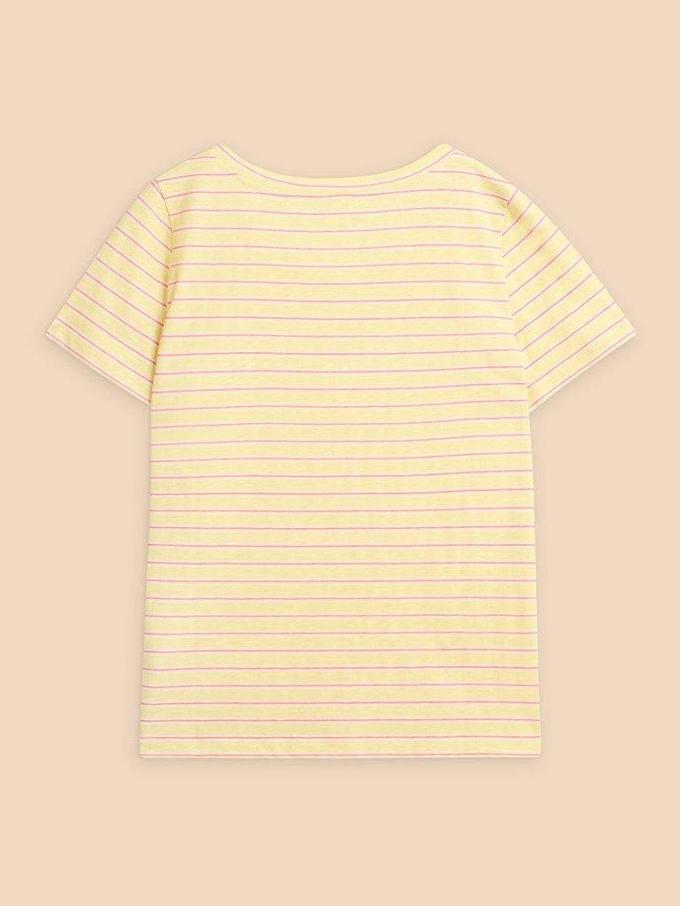 URBAN STRIPE TEE in YELLOW MLT - FLAT BACK