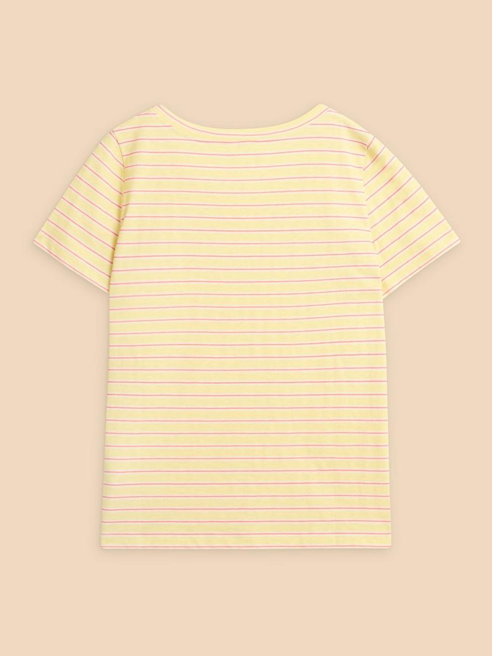 URBAN STRIPE TEE in YELLOW MLT - FLAT BACK