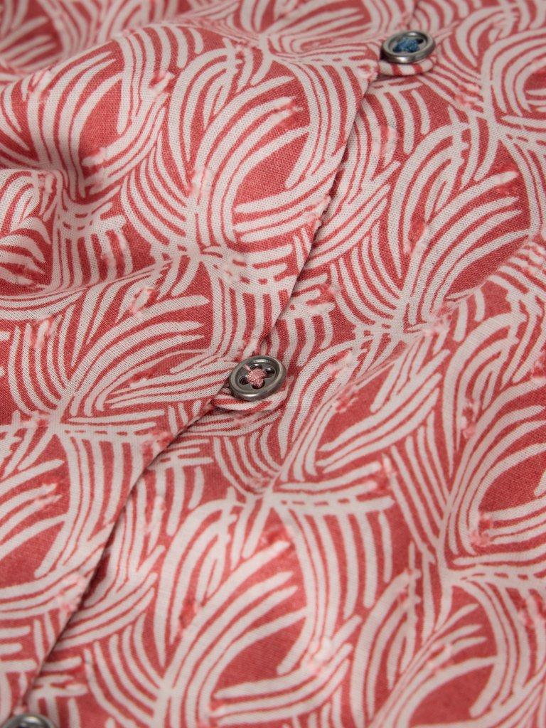 Rae Organic Cotton V Neck Top in PINK MLT - FLAT DETAIL