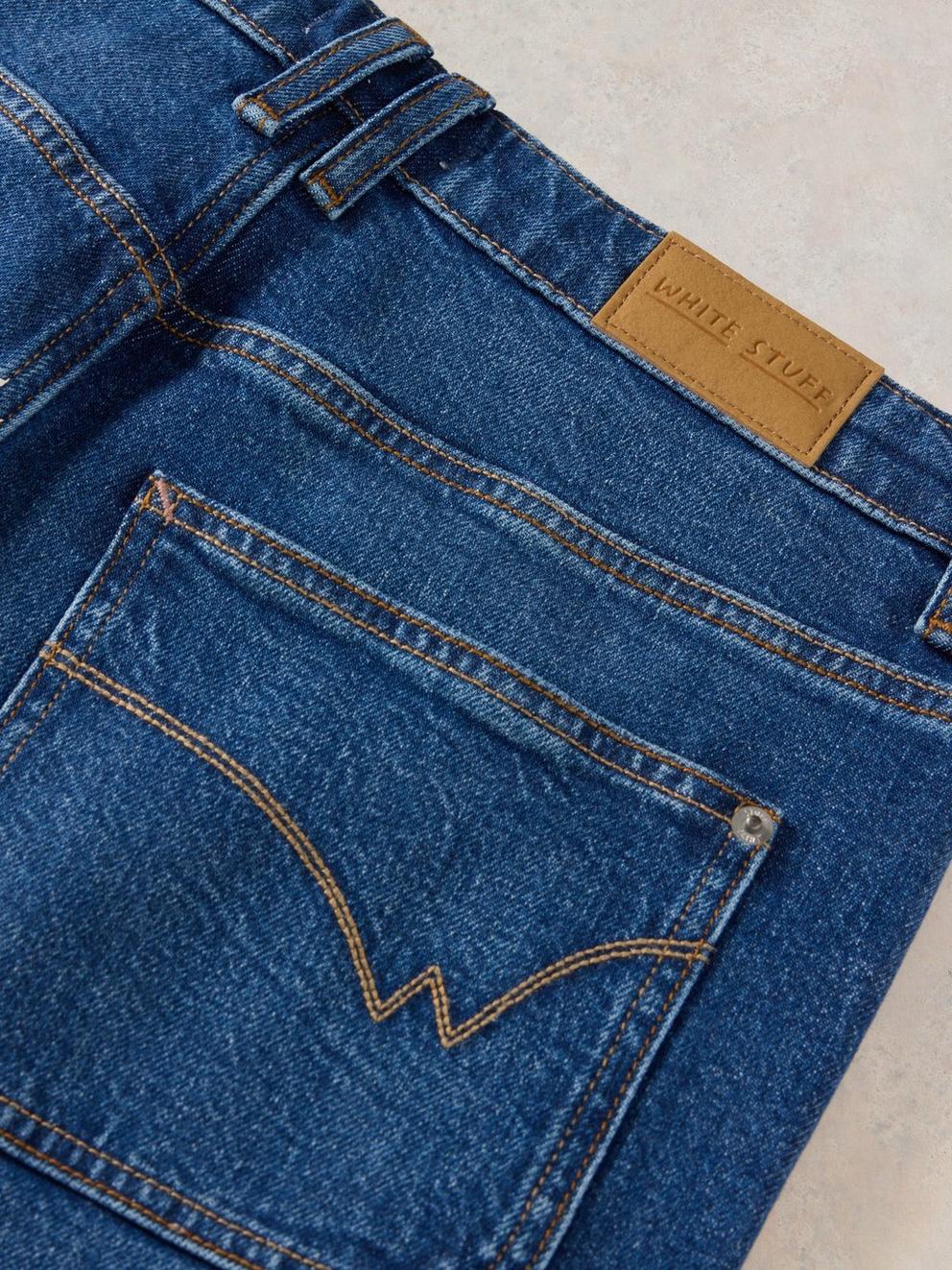 Tia Cropped Wide Leg Jean in DK DENIM - FLAT DETAIL