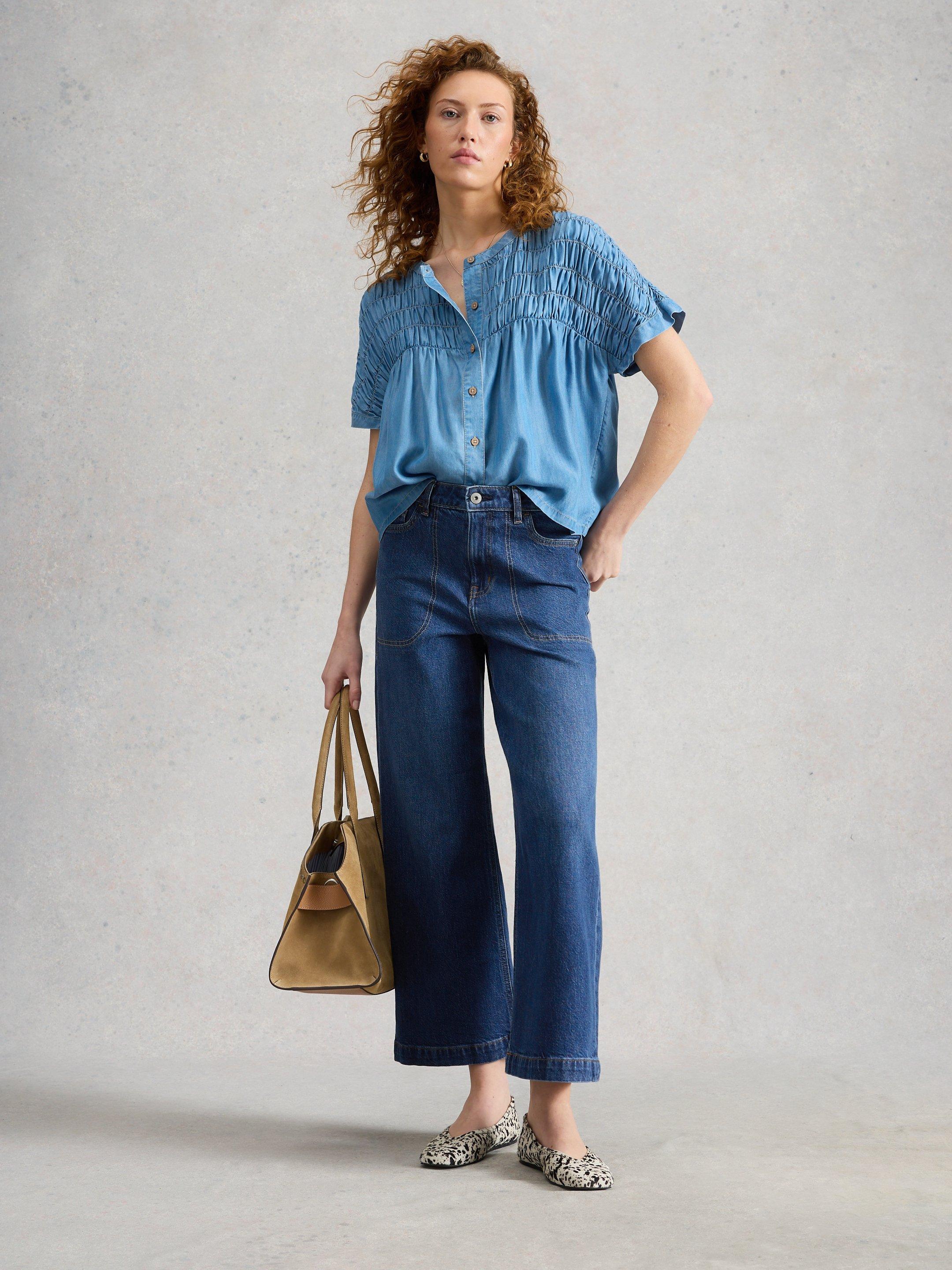 Shop Tia Wide Leg Crop Jean