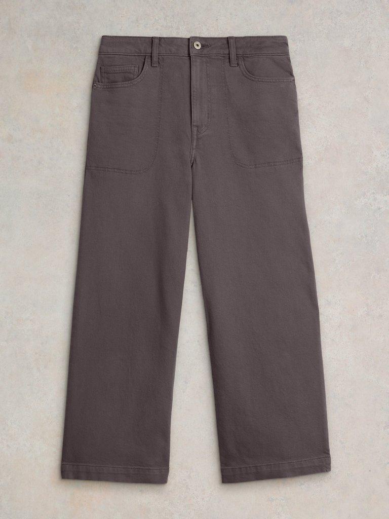 Tia Cropped Wide Leg Jean in DUS PURPLE - FLAT FRONT