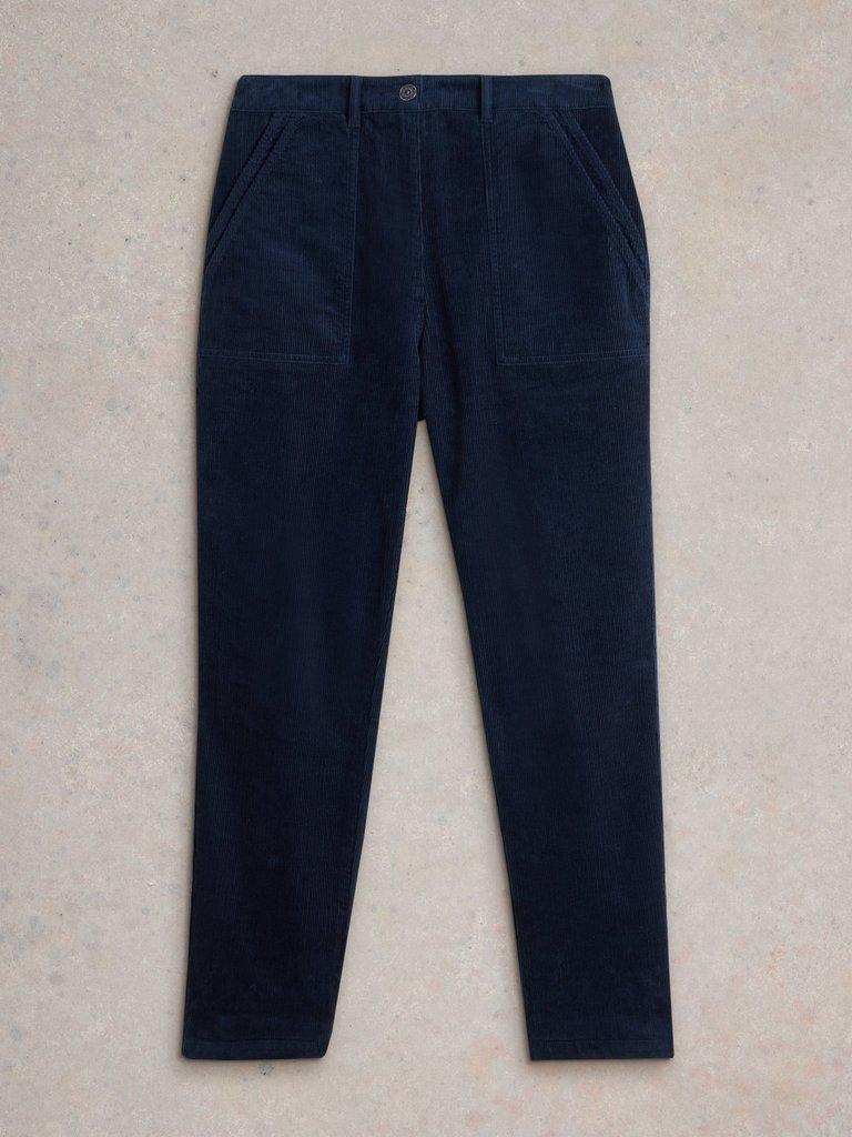 Twister Cord Trouser in DARK NAVY - FLAT FRONT