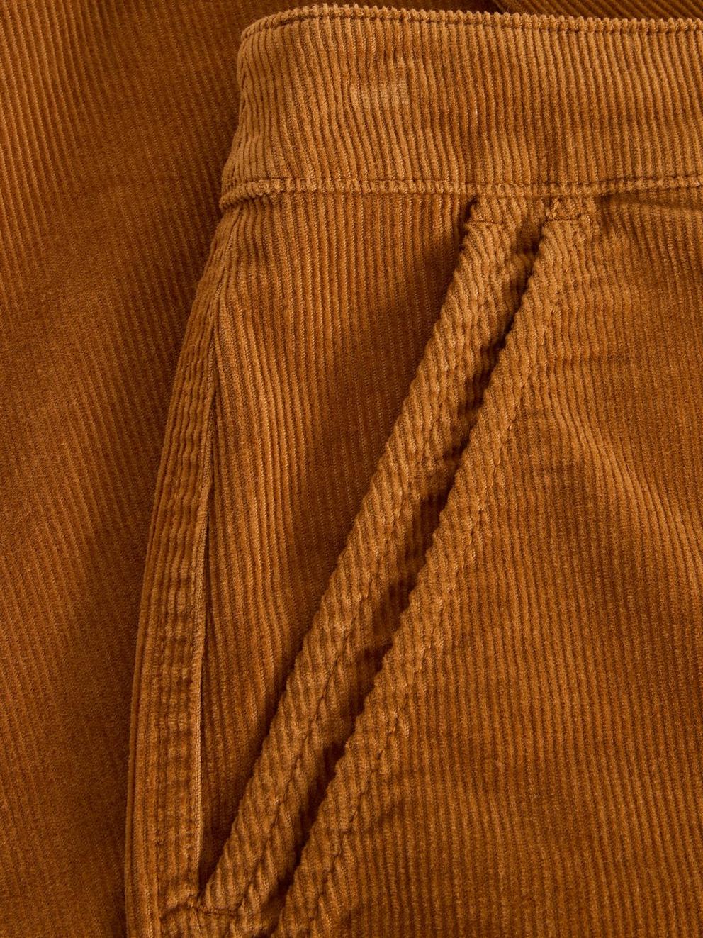 Twister Cord Trouser in MID TAN - FLAT DETAIL