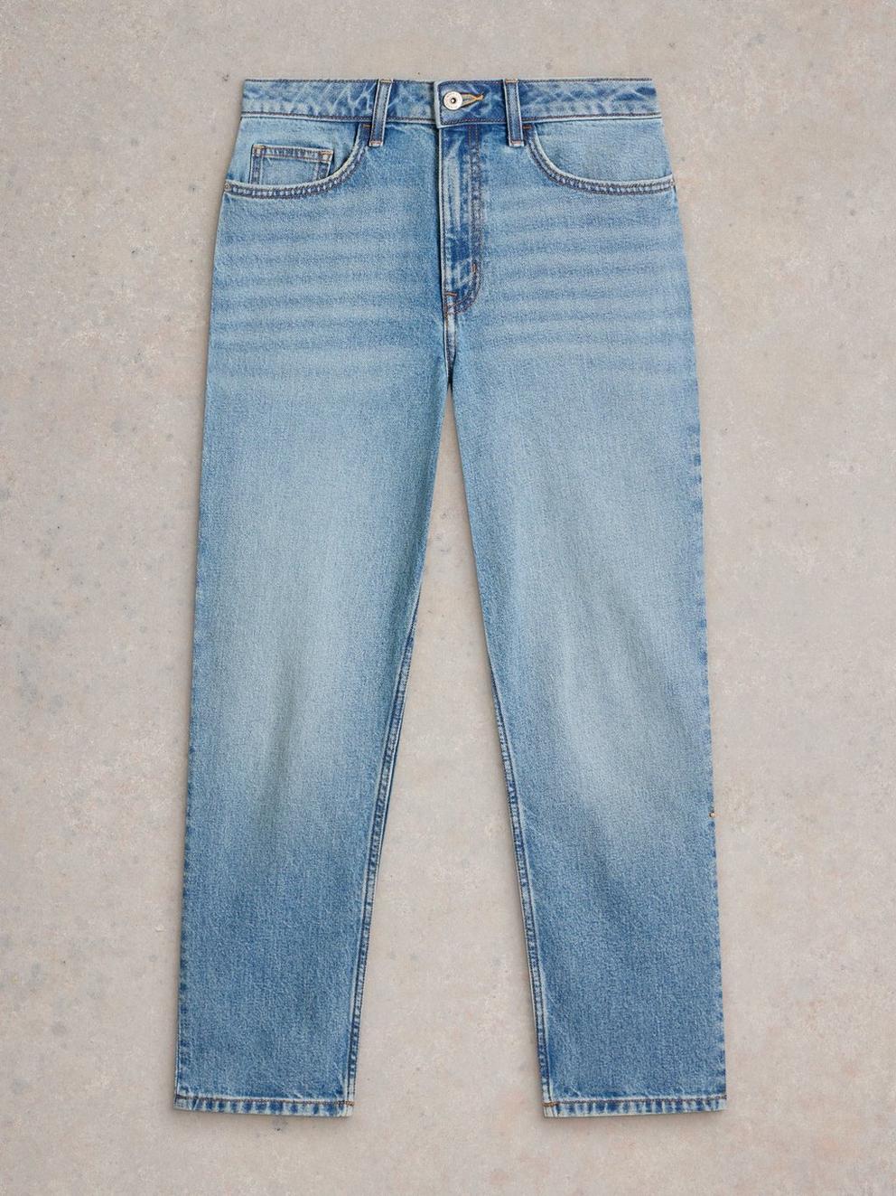 Charlie Straight Jean in MID DENIM - FLAT FRONT