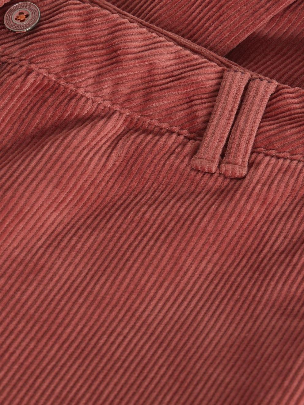 Belle Cord Wide Leg Trouser in DUS PINK - FLAT DETAIL