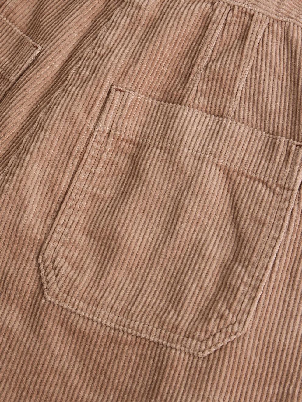 Belle Cord Wide Leg Trouser in LGT NAT - FLAT DETAIL