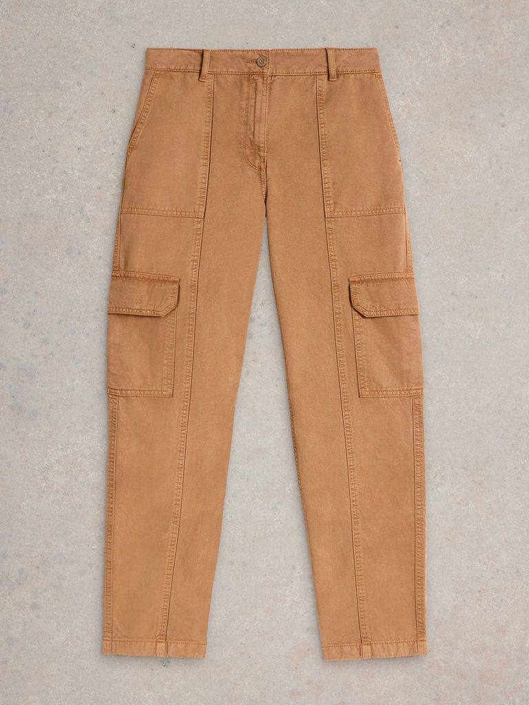 Clover Cargo Trouser in MID TAN - FLAT FRONT