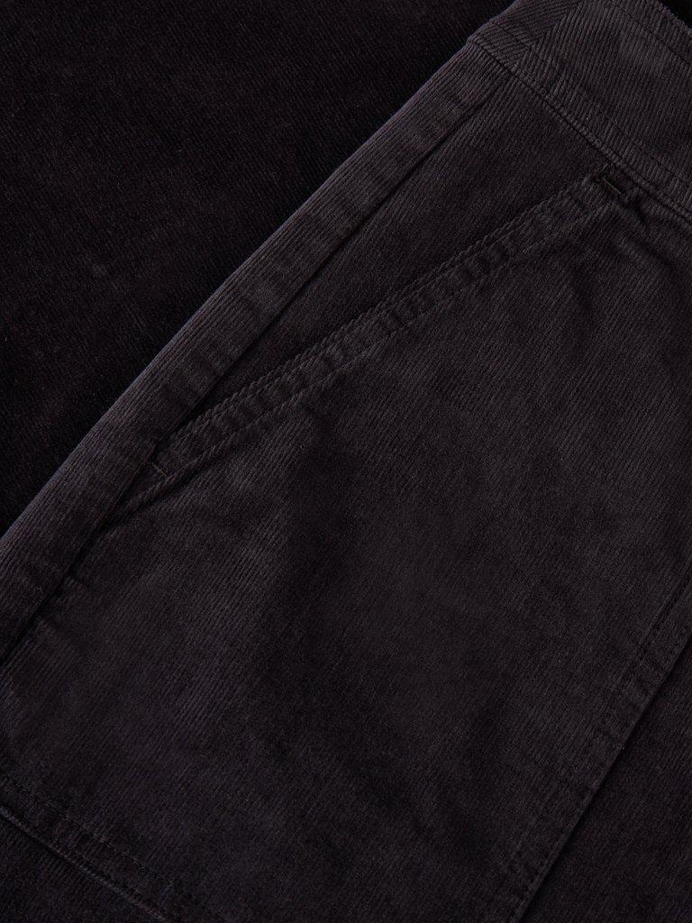 Romy Cord Culottes in DK GREY - FLAT DETAIL