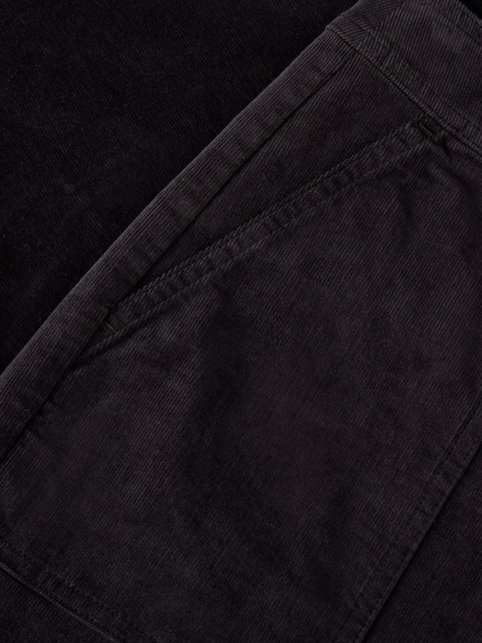 Romy Cord Culottes in DK GREY - FLAT DETAIL