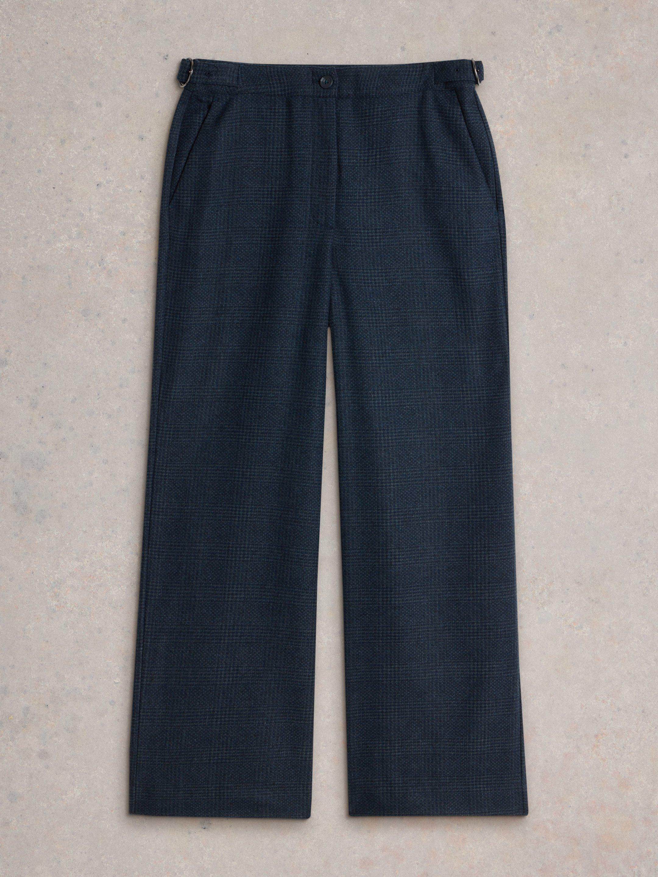 White Stuff Wide Leg Trousers Women's Una Tweedy Mid Rise Ladies Smart Pants