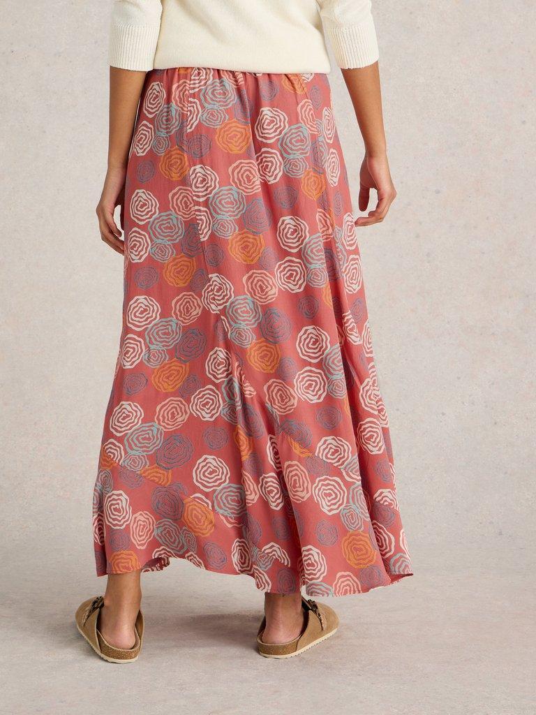 Sara Maxi Skirt in PINK PR - MODEL BACK