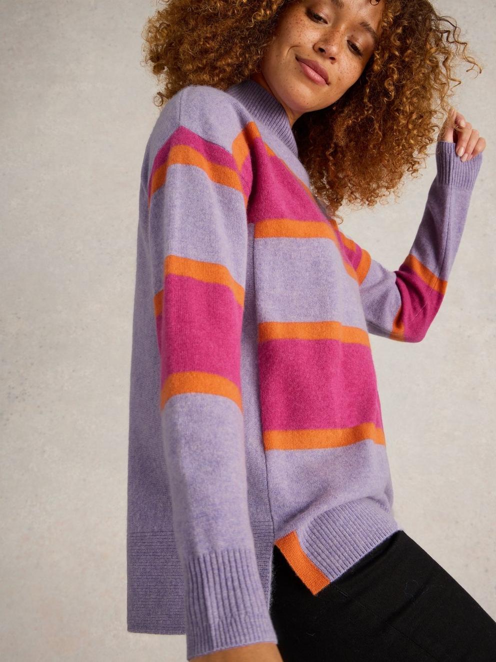 Purple striped jumper best sale