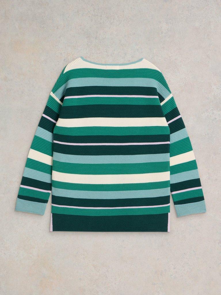 JANA STRIPED JUMPER in GREEN MLT - FLAT BACK