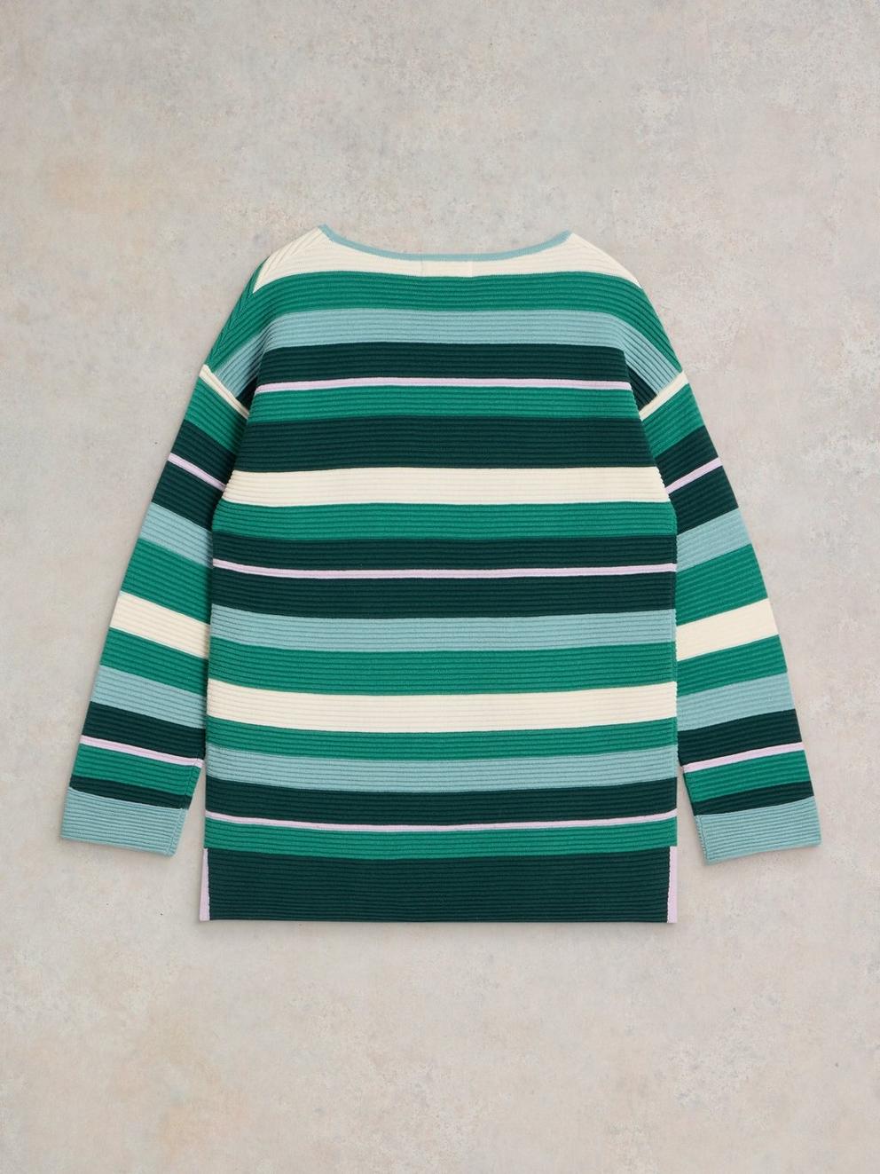 JANA STRIPED JUMPER in GREEN MLT - FLAT BACK