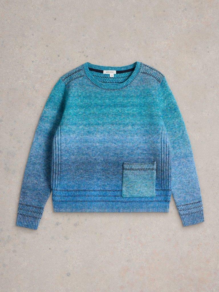 LILBET JUMPER in BLUE MLT - FLAT FRONT