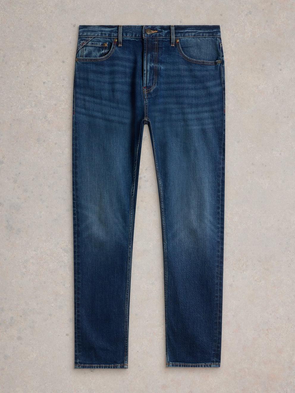 Bronson Slim Jean in MID DENIM - FLAT FRONT