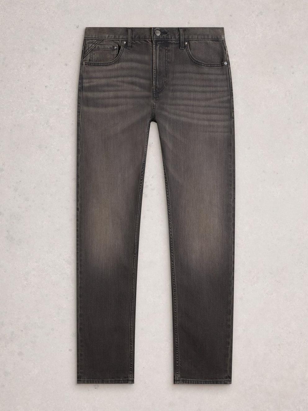 Bronson Slim Jean in WASHED BLK - FLAT FRONT