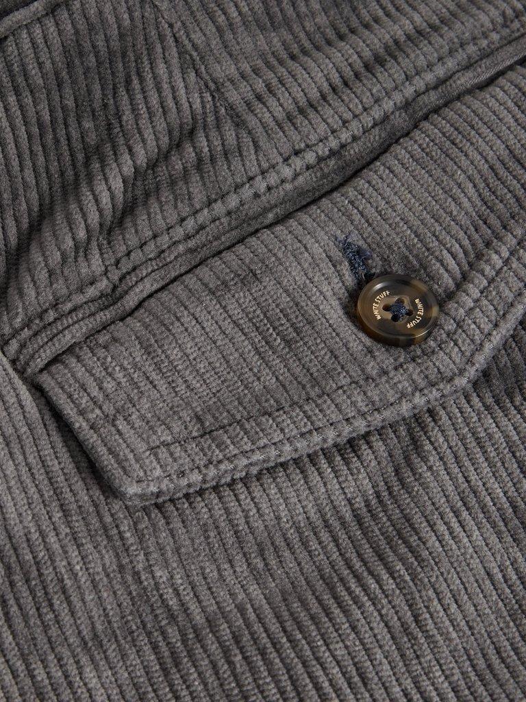 Kimber Cord Trouser in DK GREY - FLAT DETAIL