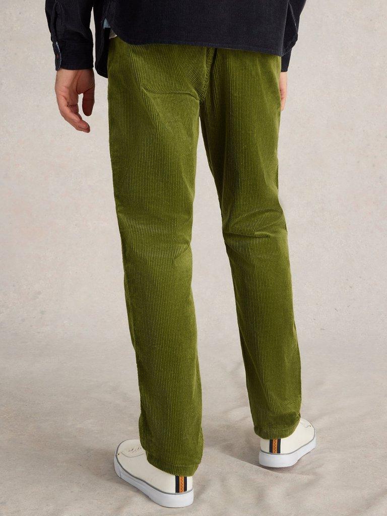 Kimber Cord Trouser in KHAKI GRN - MODEL BACK