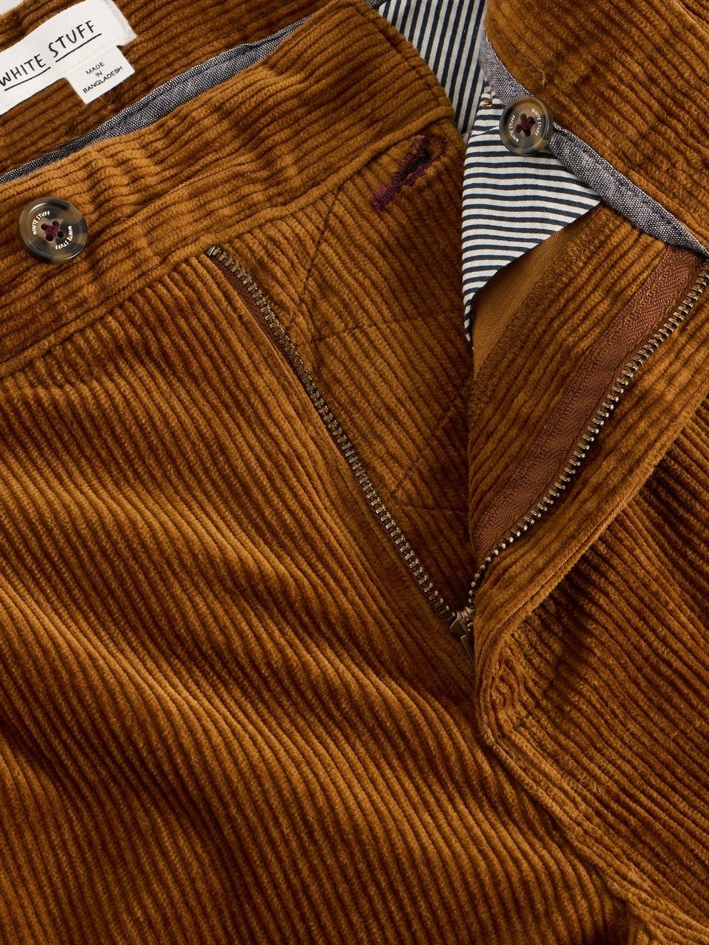 Kimber Cord Trouser in MID TAN - FLAT DETAIL