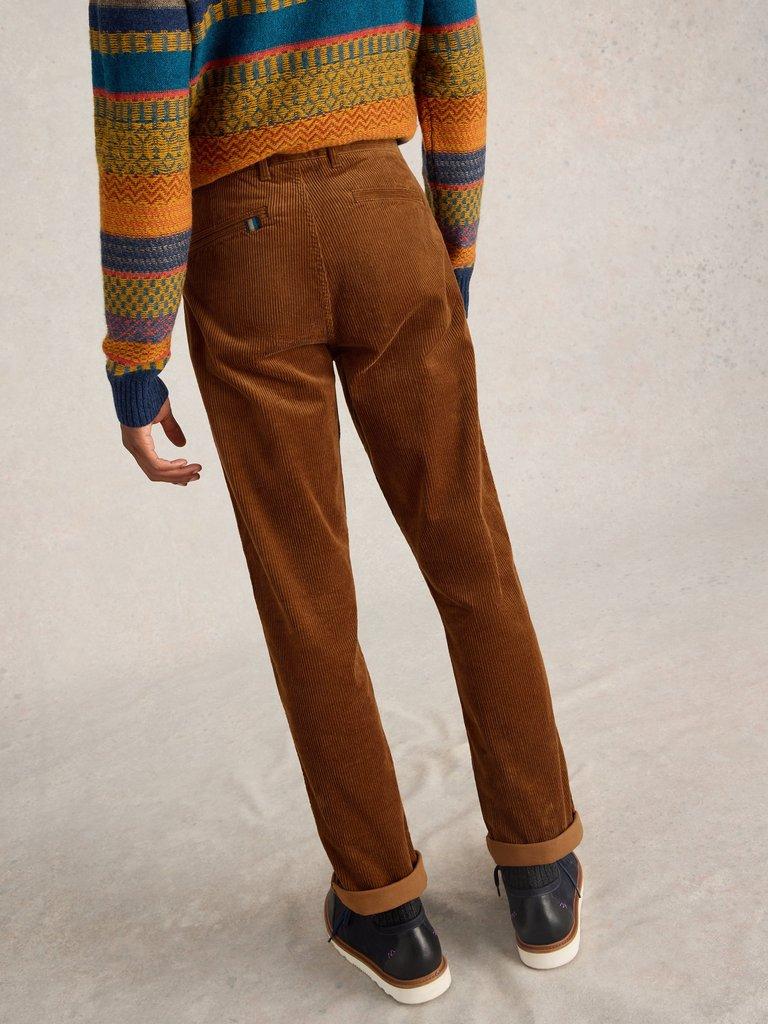 Kimber Cord Trouser in MID TAN - MODEL BACK