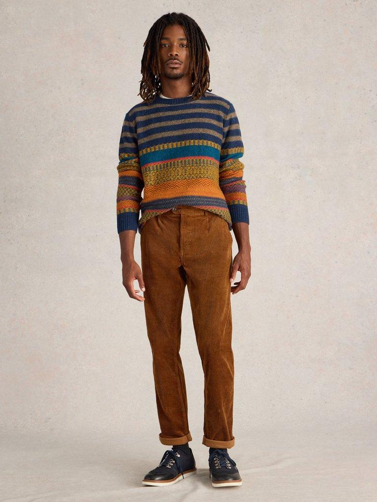 Kimber Cord Trouser in MID TAN - MODEL FRONT