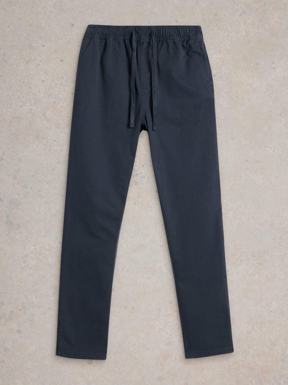 Wren Drawstring Trouser in DARK NAVY - FLAT FRONT