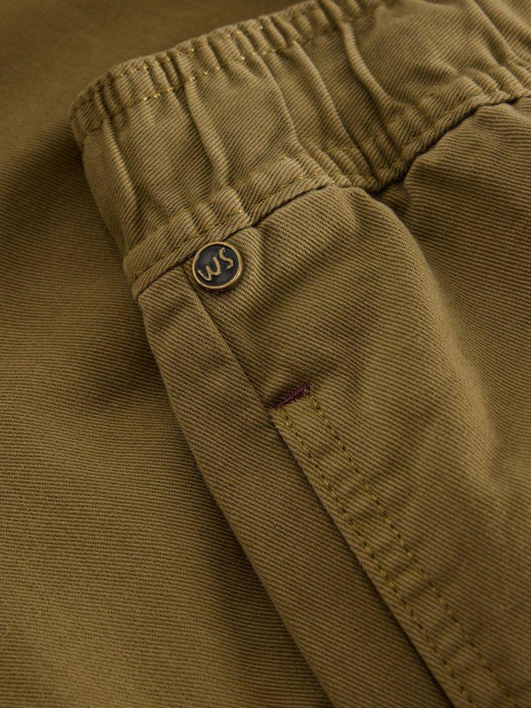 Wren Drawstring Trouser in KHAKI GRN - FLAT DETAIL