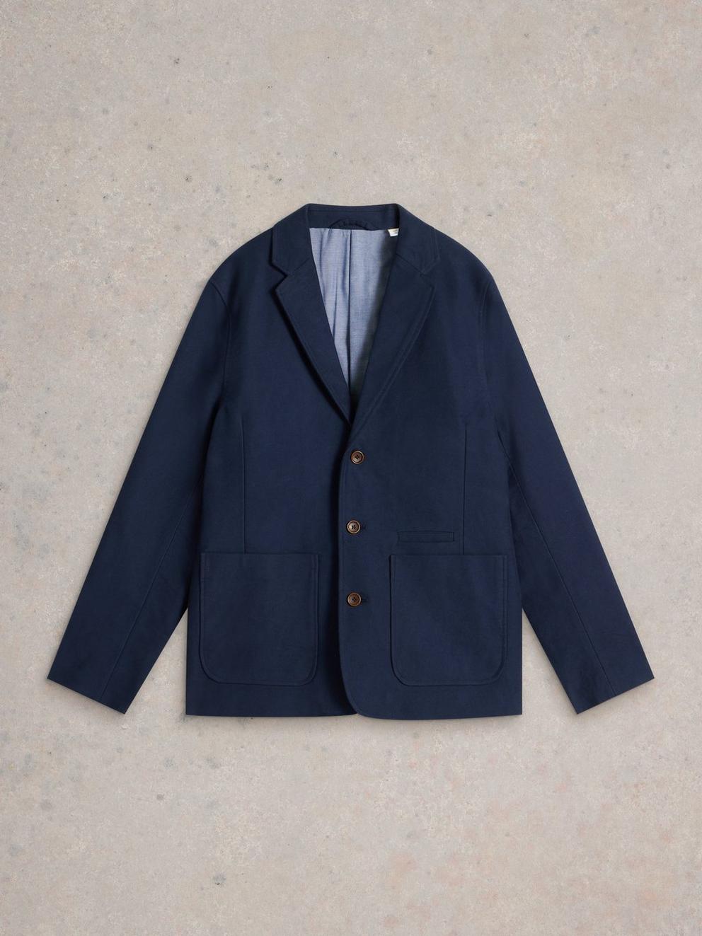 Moleskin Blazer in DARK NAVY - FLAT FRONT